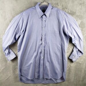 Hilditch & Key Royal Oxford‎ Two Fold Cotton Dress Shirt Mens 17-49 Englade Made